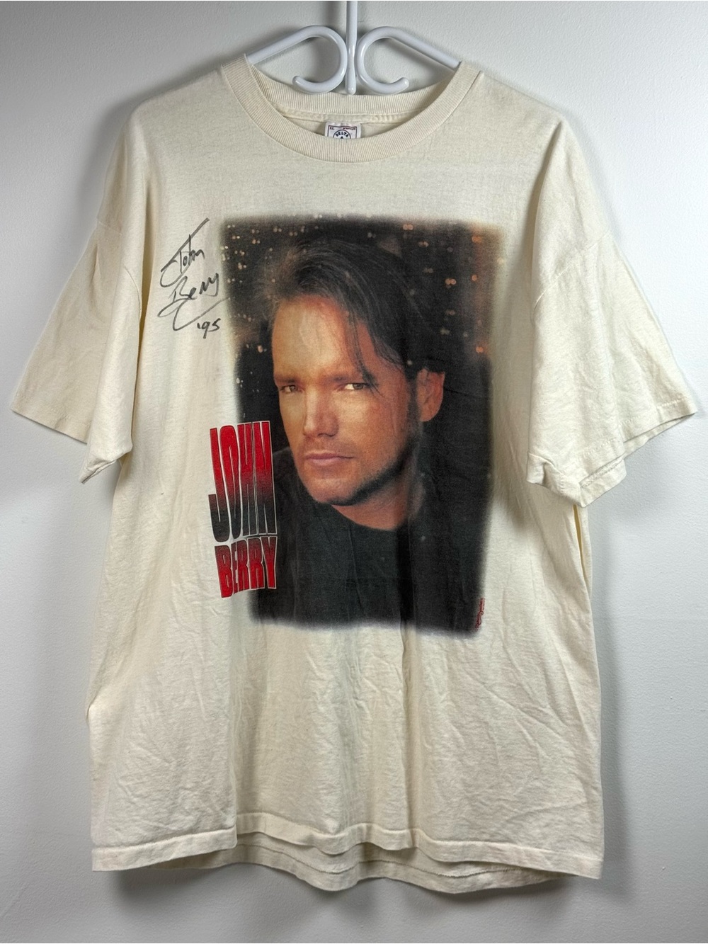 Vintage 90s John Berry Standing Edge 1995 tour signed Delta XL graphic tee